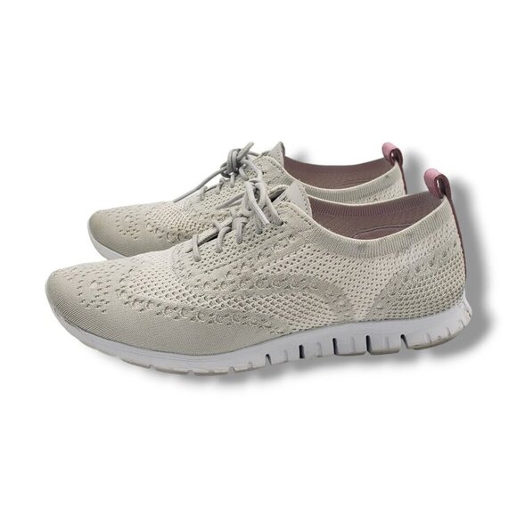 Cole Haan ZERØGRAND Stitchlite Wingtip Oxford Sneaker Womens 7.5 White - Picture 5 of 9